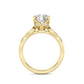 Above Love Star Lab Grown Diamond Engagement Ring in Yellow Gold (2 1/3 Ctw)