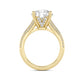 Above Love Star Lab Grown Diamond Engagement Ring in Yellow Gold (3 1/2 Ctw)