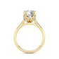 Above Love Star Lab Grown Diamond Engagement Ring in Yellow Gold (2 1/6 Ctw)