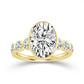 Above Love Star Oval Bezel Set Lab Grown Diamond Engagement Ring in Yellow Gold (3 3/4 Ctw)