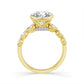 Above Love Star Oval Bezel Set Lab Grown Diamond Engagement Ring in Yellow Gold (3 3/4 Ctw)