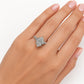 Dutch Marquise Lab Grown Diamond Engagement Ring in 14 Karat White Gold (2 1/2 Ctw)