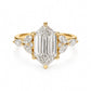 Hexagon Step-Cut Lab Grown Diamond Engagement Ring in 14K Yellow Gold with Marquise and Round Diamond Accents (2 1/2 Ctw)