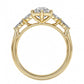 Hexagon Step-Cut Lab Grown Diamond Engagement Ring in 14K Yellow Gold with Marquise and Round Diamond Accents (2 1/2 Ctw)