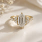 Hexagon Step-Cut Lab Grown Diamond Engagement Ring in 14K Yellow Gold with Marquise and Round Diamond Accents (2 1/2 Ctw)