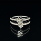 1 Ctw Baguette and Round Diamond Fashion Ring in White Gold