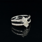 1 Ctw Baguette and Round Diamond Fashion Ring in White Gold