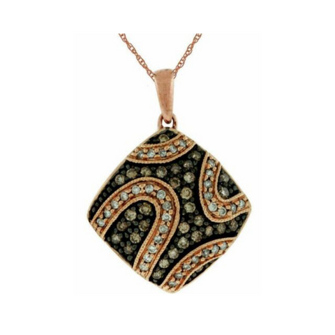 14 Karat Rose Gold 1/2 Carat Chocolate Diamond Pendant
