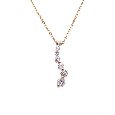 1/4 Carat Graduating Diamond Journey Pendant