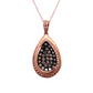 14 Karat Rose Gold Diamond and Mocha Diamond Pendant
