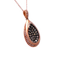 14 Karat Rose Gold Diamond and Mocha Diamond Pendant