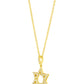 14K Yellow Gold Star of David Diamond Pendant Necklace - 1/4ct