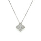 1/2 Ctw Diamond Clover Pendant in 14 Karat White Gold
