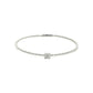 1/6 Ctw Lab Grown Flower Flexible Diamond Bangle Bracelet in Sterling Silver