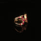 Ruby and Diamond Open Wrap Ring in Yellow Gold