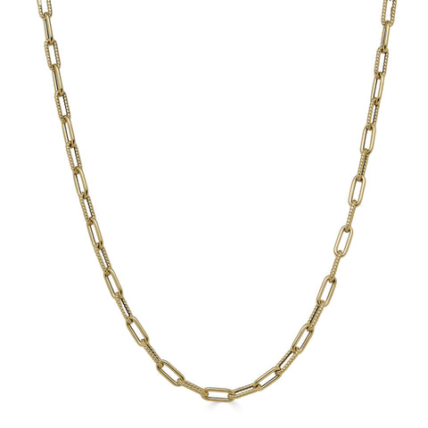 18 Inch Paperclip Necklace in 14 Karat Yellow Gold