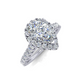 14 Karat White Gold 1 1/6 Carat Pear Shape Halo Lab Grown Diamond Engagement Ring