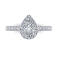 14 Karat White Gold 1 1/6 Carat Pear Shape Halo Lab Grown Diamond Engagement Ring