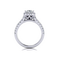 14 Karat White Gold 1 1/6 Carat Pear Shape Halo Lab Grown Diamond Engagement Ring