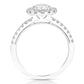 2.00 Ctw Round Halo Lab Grown Diamond Engagement Ring in 14 Karat White Gold