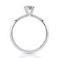 1 Carat Emerald Cut Lab Grown Diamond Knife Edge Solitaire Engagement Ring