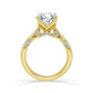 Above Love Star Round Lab Grown Diamond Engagement Ring in Yellow Gold (3 1/2 Ctw)