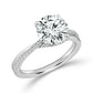 Above Love Star Round Lab Grown Diamond Engagement Ring in White Gold (2 3/4 Ctw)