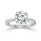 Above Love Star Round Lab Grown Diamond Engagement Ring in White Gold (2 3/4 Ctw)