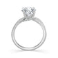 Above Love Star Round Lab Grown Diamond Engagement Ring in White Gold (2 3/4 Ctw)