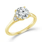 Above Love Star Round Lab Grown Diamond Engagement Ring in Yellow Gold (1 5/8 Ctw)