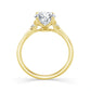 Above Love Star Round Lab Grown Diamond Engagement Ring in Yellow Gold (1 5/8 Ctw)