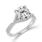 Above Love Star Modern Elongated Radiant Lab Grown Diamond Engagement Ring in White Gold (3 1/4 Ctw)