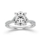 Above Love Star Modern Elongated Radiant Lab Grown Diamond Engagement Ring in White Gold (3 1/4 Ctw)