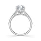 Above Love Star Modern Elongated Radiant Lab Grown Diamond Engagement Ring in White Gold (3 1/4 Ctw)