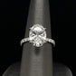 Oval Hidden Halo Lab Grown Diamond Engagement Ring in White Gold (4 1/2 Ctw)
