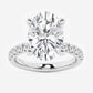 Oval Hidden Halo Lab Grown Diamond Engagement Ring in White Gold (4 1/2 Ctw)