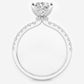 Oval Hidden Halo Lab Grown Diamond Engagement Ring in White Gold (4 1/2 Ctw)