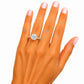 Round Hidden Halo Lab Grown Diamond Engagement Ring in Yellow Gold (3 1/2 Ctw)