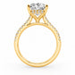 Radiant Hidden Halo Lab Grown Diamond Engagement Ring in Yellow Gold (3 1/2 Ctw)