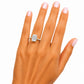 Radiant Hidden Halo Lab Grown Diamond Engagement Ring in Yellow Gold (3 1/2 Ctw)