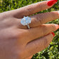 Oval Hidden Halo Lab Grown Diamond Engagement Ring in White Gold (5 1/2 Ctw)