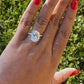 Oval Hidden Halo Lab Grown Diamond Engagement Ring in White Gold (5 1/2 Ctw)