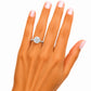 Round Hidden Halo Lab Grown Diamond Engagement Ring in White Gold (3 1/2 Ctw)