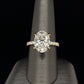 Oval Hidden Halo Lab Grown Diamond Engagement Ring in Yellow Gold (4 1/2 Ctw)