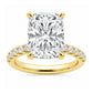 Cushion Hidden Halo Lab Diamond Engagement Ring in Yellow Gold (5 1/2 Ctw)