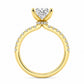 Cushion Hidden Halo Lab Diamond Engagement Ring in Yellow Gold (5 1/2 Ctw)