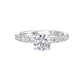 Round Lab Grown Diamond Engagement Ring in White Gold (2 Ct Center)