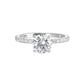 Round Hidden Halo Lab Grown Diamond Engagement Ring in White Gold (2 Ct Center)