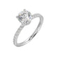 Round Hidden Halo Lab Grown Diamond Engagement Ring in White Gold (2 Ct Center)