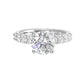 Round Lab Grown Diamond Engagement Ring in White Gold (2 Ct Center)
